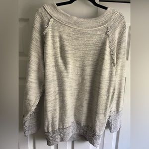 Free people long sweater white/gray